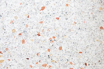 background image of gray terrazzo floor.