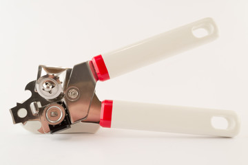 Multifunctional can opener against white background