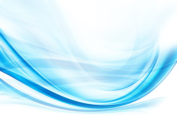 Design trendy element. Blue modern bright wave background. 
