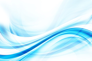 Fototapeta premium Design trendy element. Blue modern bright waves art. Blurred pattern effect background. Abstract creative graphic illustration. Decorative business concept.