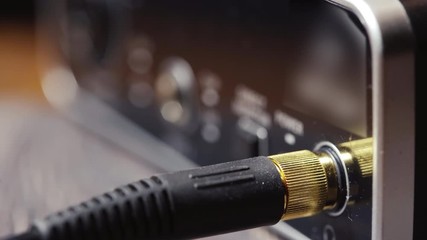 Insert Cable Jack Into Port For Audio Signal