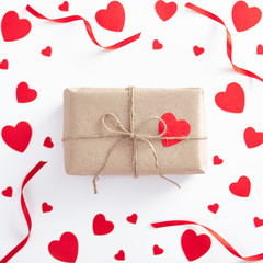 Eco friendly gift with red heart