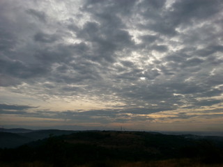 sunset in mountains