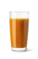 glass of peach juice