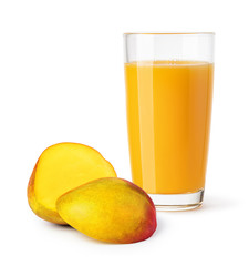 glass of mango juice