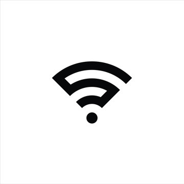 Wireless device connection wifi logo design template with initial letter S logo graphic design vector illustration. Symbol, icon, creative.