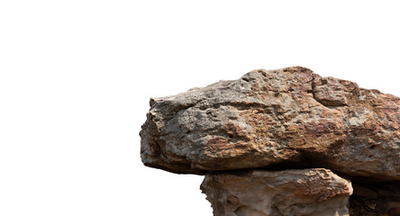 cliff rock stone isolated on white background