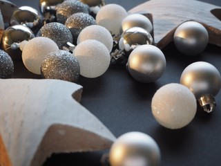 abstract background with christmas balls