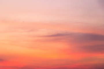 Naklejka na ściany i meble Beautiful color light sky with cloud background from sunset