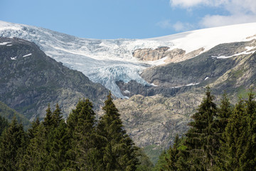 Obraz premium Blick auf den Folgefonna-Gletscher, Region Hardanger, Norwegen