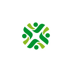 Community and adoption care logo design template