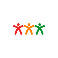 Community and adoption care logo design template