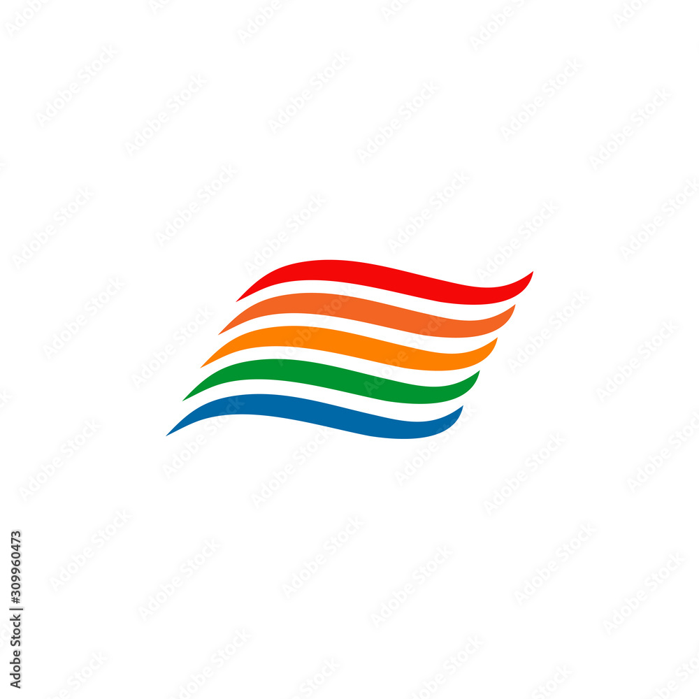 Wall mural Rainbow icon logo design vector template