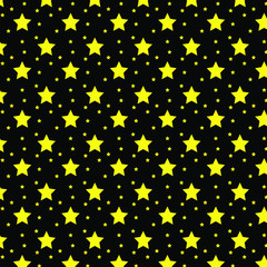 seamless pattern with golden stars