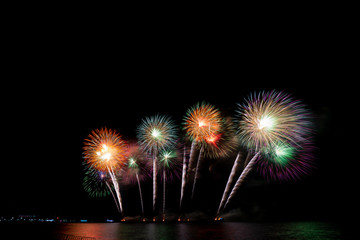 Fireworks light up the sky