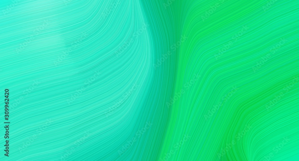 Poster colorful abstract wave background with medium spring green, spring green and lime green colors. can 