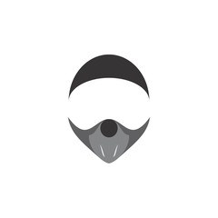 Chemical and biological mask logo icon,special force mask icon