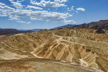 The overlook Zabriskie Point stands at the upper east end of a badlands terrain full of impressive...