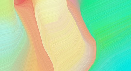 modern colorful abstract wave background with pale golden rod, turquoise and pale turquoise colors. can be used as texture, background or wallpaper