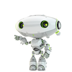 Smart robotic toy with oval head, 3d rendering