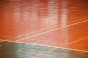 View of a part of a basketball and volleyball court