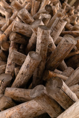 background - chaotic pile of logs