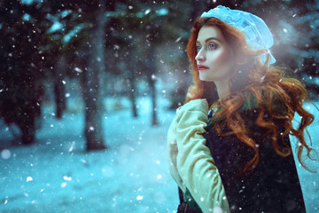 medieval winter woman