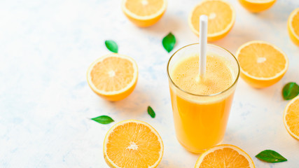 Healthy food, background, halves of oranges sliced for making orange juice