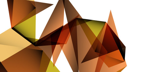 Obraz premium Triangle geometric background in trendy style on light background. Retro vector illustration. Colorful bright. Trendy modern style. Vector business illustration.