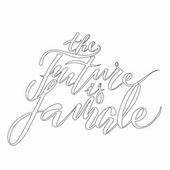 feminism inscription handwritten calligraphy lettering