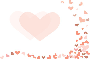 valentines day card with hearts