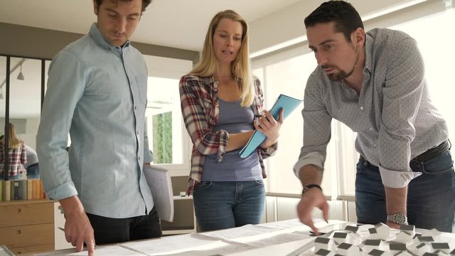 Team of architects working on project