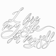 phrase motivation calligraphy lettering hand writing