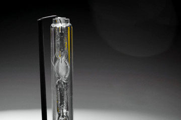 Xenon lamp on the table. appearance of a xenon lamp.