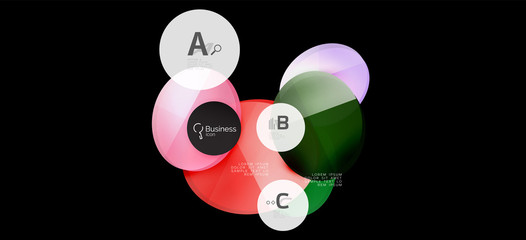Info graphics circles background. Success icon symbol. Vector info graphic design. Creative vector element. Decoration element
