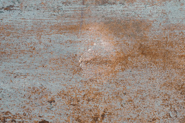 blue and orange painted scratched and cracks rusty grunde textured surface for background, banner and copy space