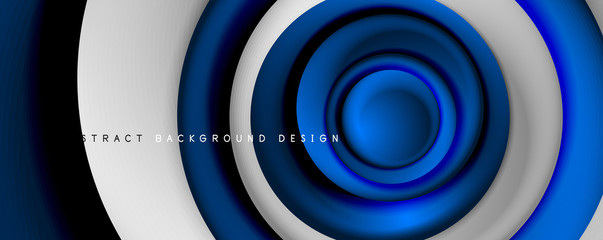 Vector 3d style abstract swirl circles, modern techno digital trendy abstract background. Vector Illustration For Wallpaper, Banner, Background, Card, Book Illustration, landing page