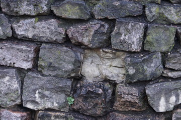 old stone wall of stones