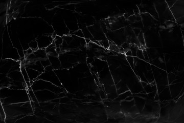 Black marble natural pattern for background, abstract black and white