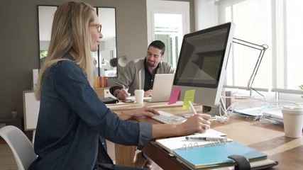 Startup people working in co-working offices