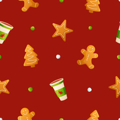 Winter holiday seamless pattern.