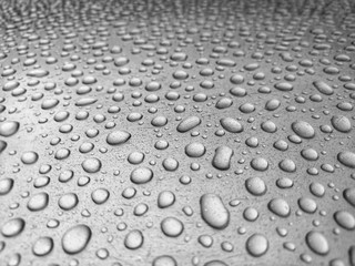 drops of water on glass