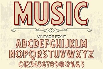 alphabet Font Script Typeface handcrafted handwritten vector label design music .Shadow Effect.vintage Hand Drawn.Retro Typography.Vector Illustration
