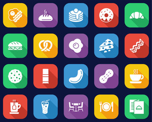 Breakfast Icons Flat Design Set Big