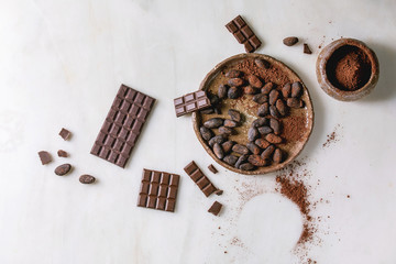 Dark chocolate with cocoa