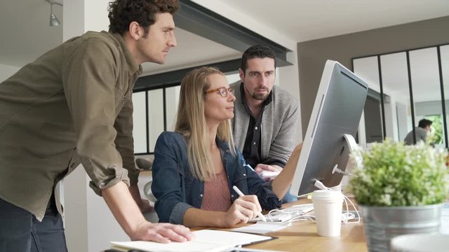 Business team working together in office
