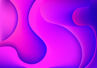 Fluid colorful shapes composition background. Neon bright trendy gradients. Collage. Vector