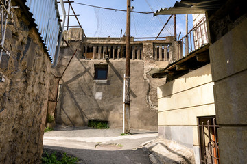 Poor residential district in center of Yerevan, Armenia