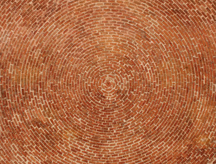 Concentric brick pattern background ceiling 