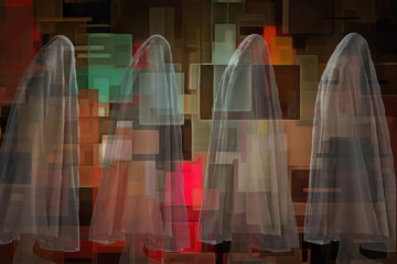 Ghostly figures